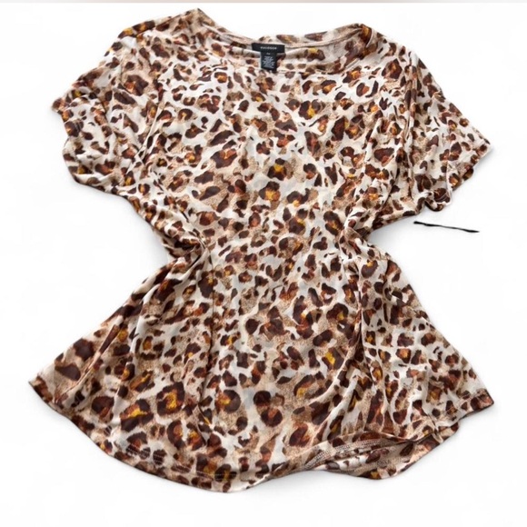 Mesh Leopard Print Top - Picture 2 of 12